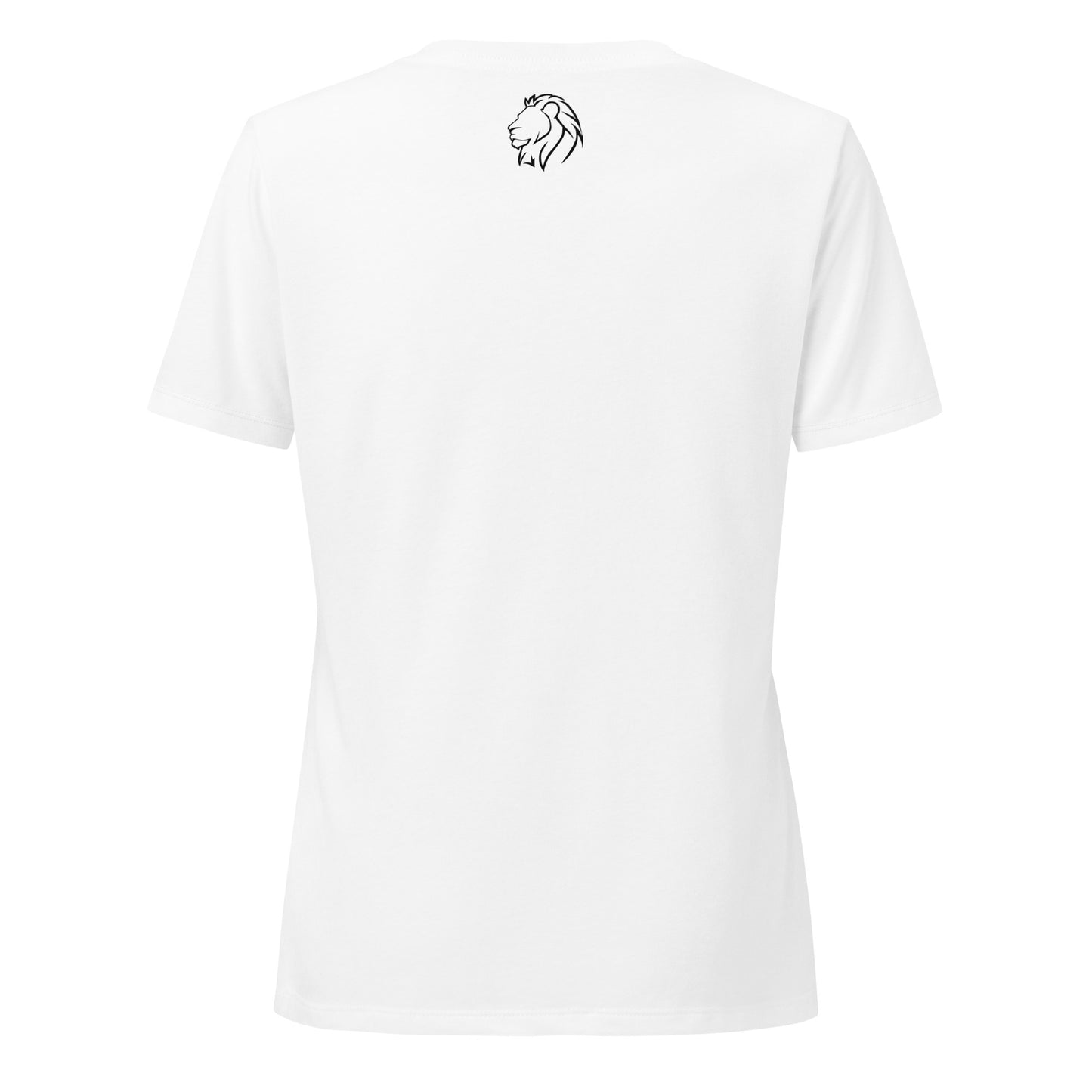 Back view of Women’s V-Neck showing Always Faithful logo