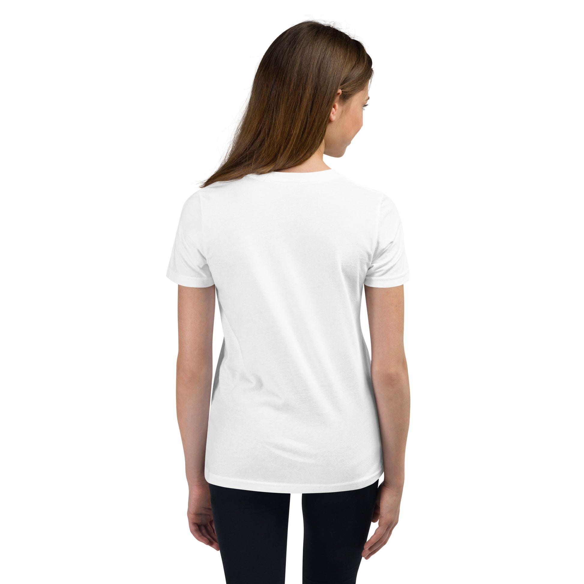 back view of plain white tee