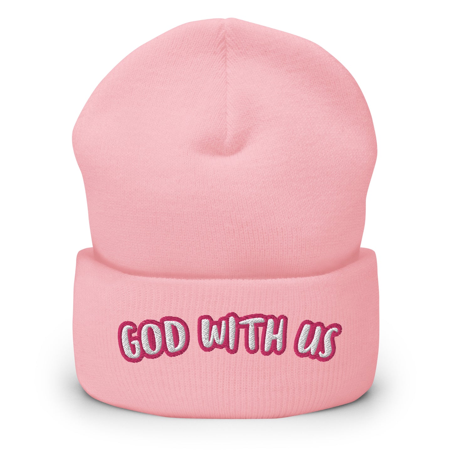God With Us Pink Beanie – Faithful in Pink Edition