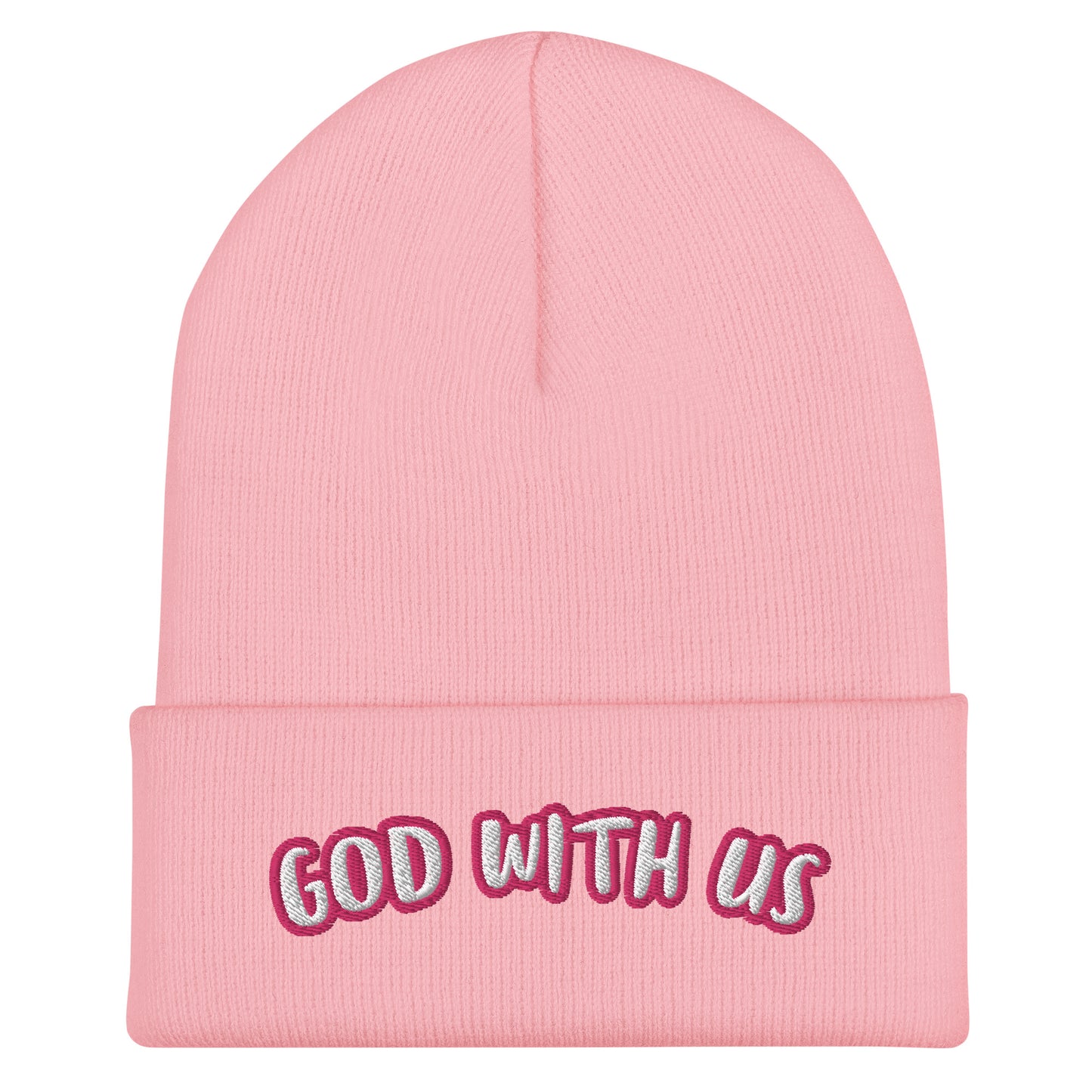 God With Us Pink Beanie – Faithful in Pink Edition