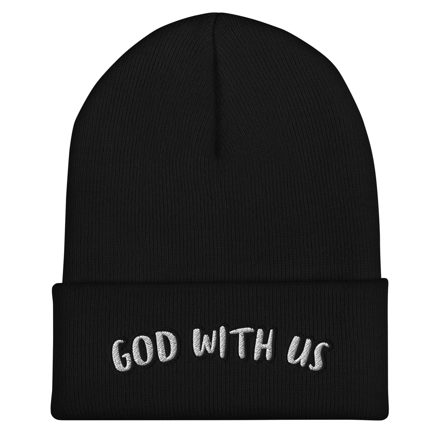 God With Us Beanie – Isaiah 7:14 Embroidered Hat