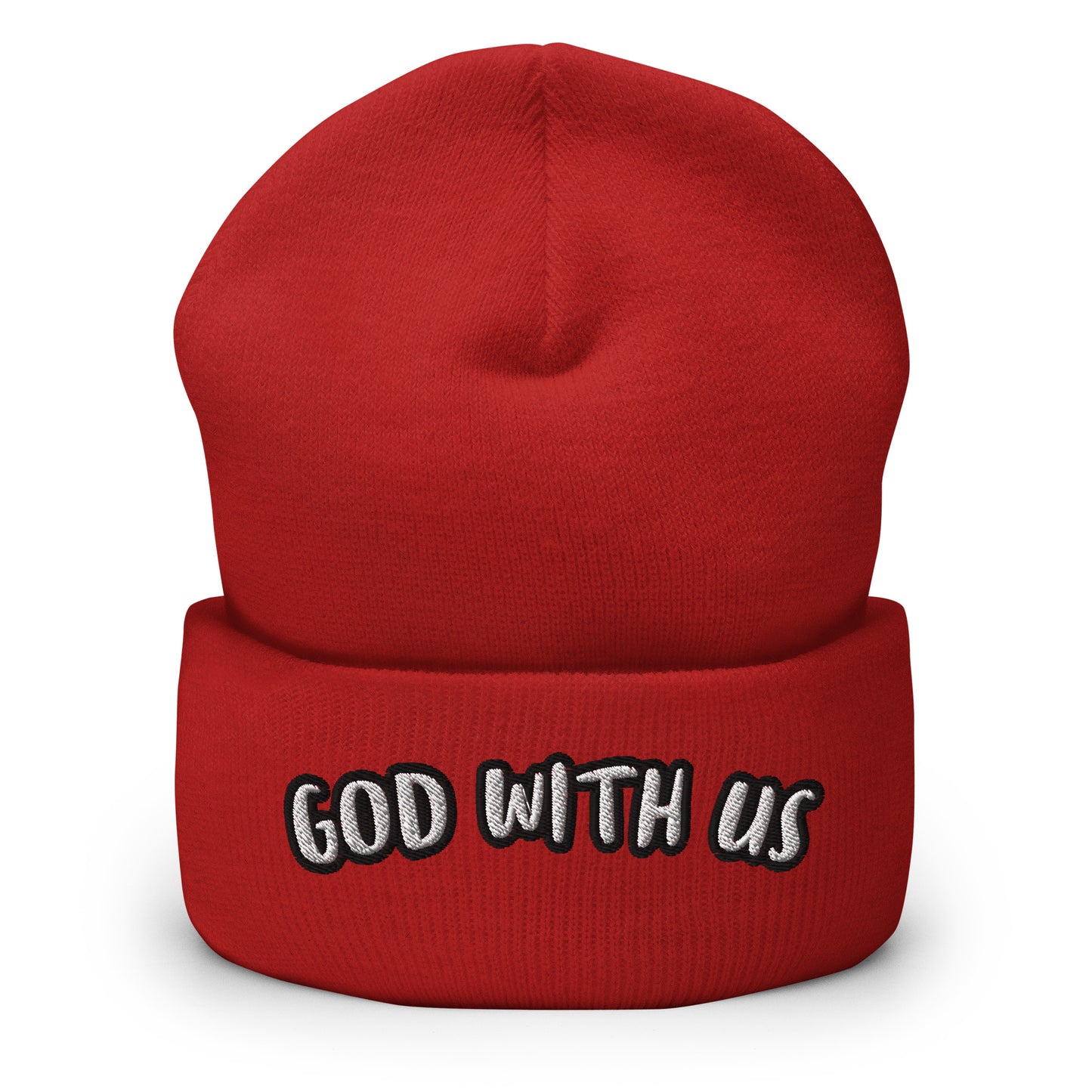 God With Us Beanie – Isaiah 7:14 Embroidered Hat