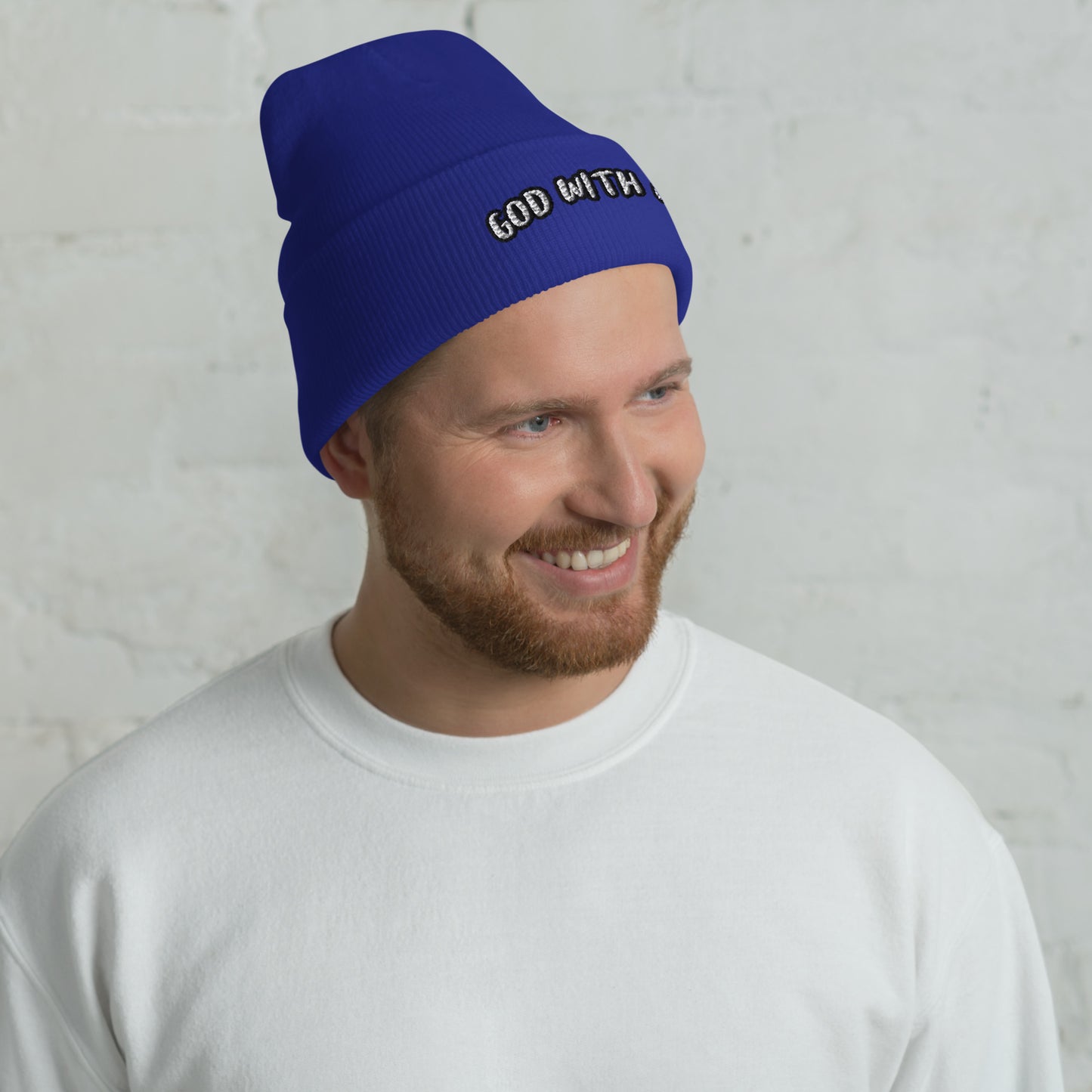 God With Us Beanie – Isaiah 7:14 Embroidered Hat
