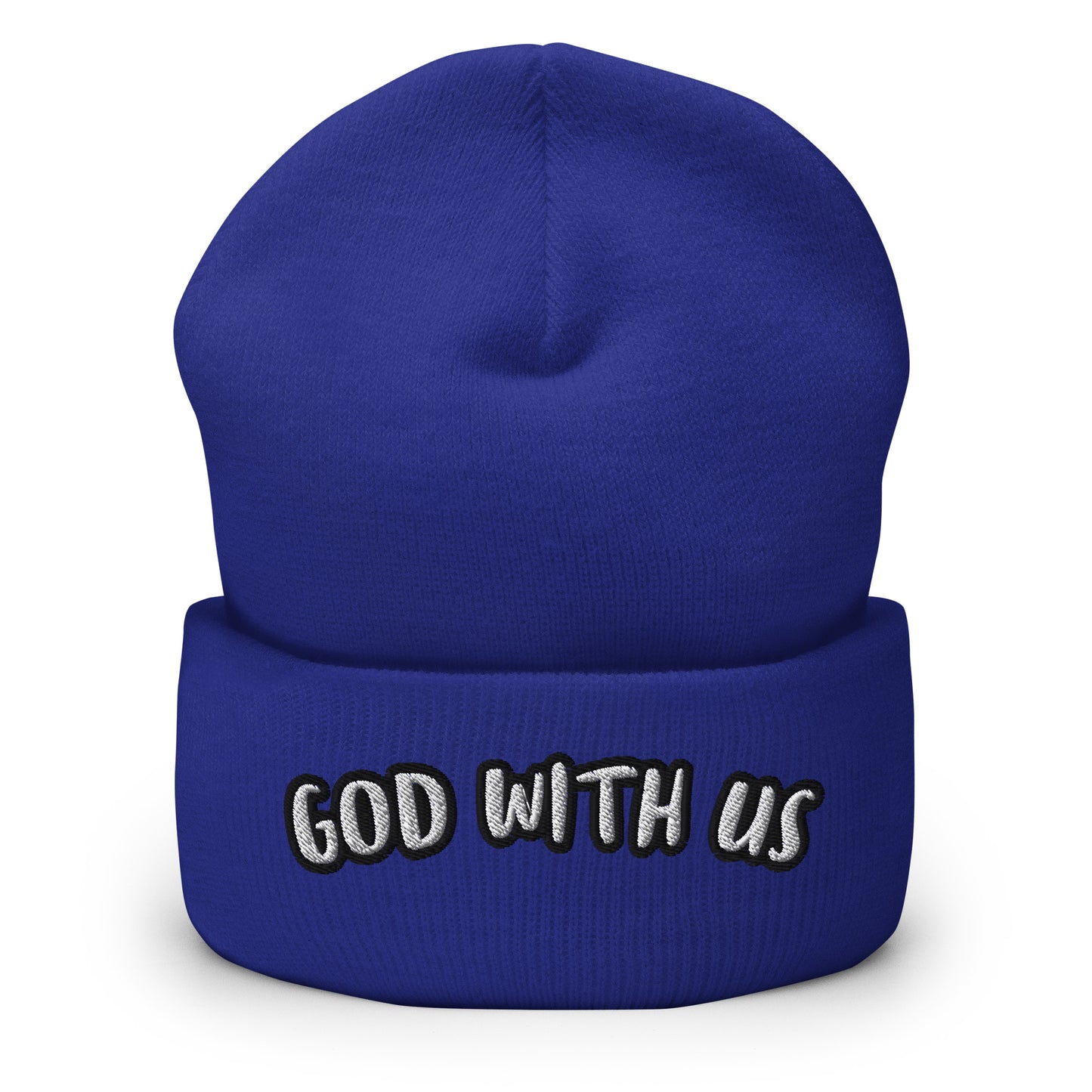 God With Us Beanie – Isaiah 7:14 Embroidered Hat