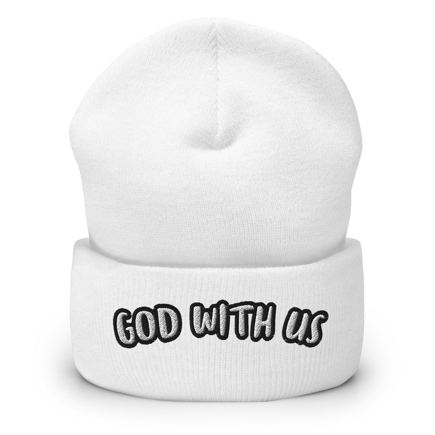 God With Us Beanie – Isaiah 7:14 Embroidered Hat