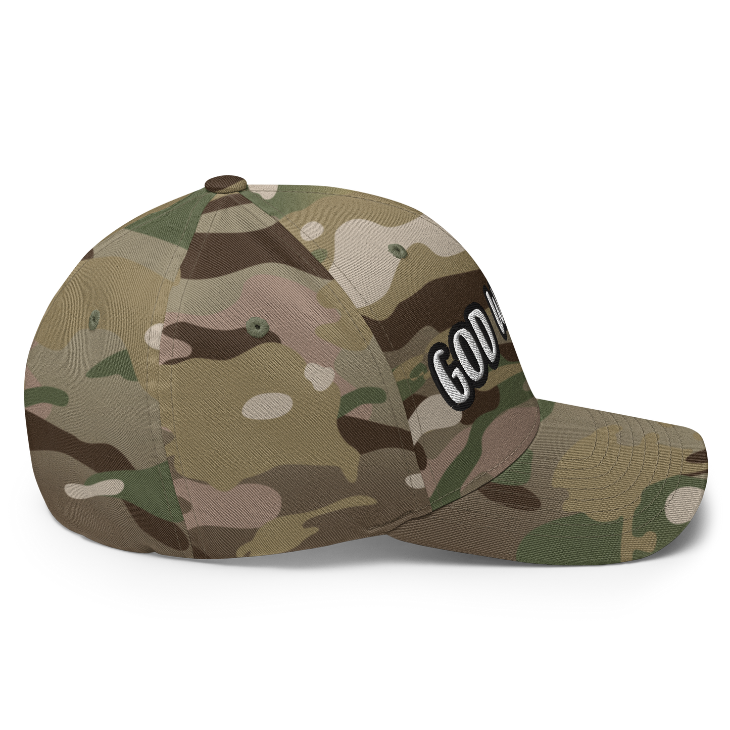 God With Us – Embroidered Camo Fullback Hat