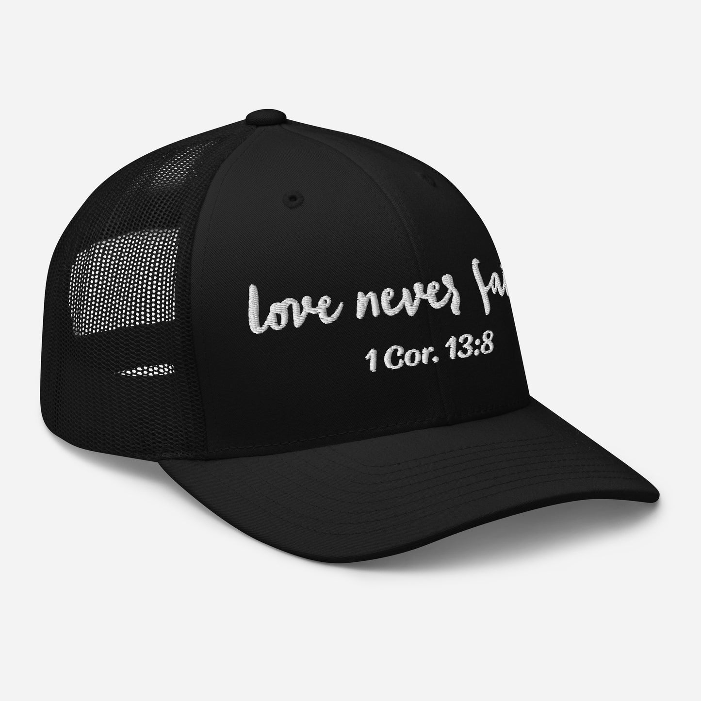 Love Never Fails Trucker Cap