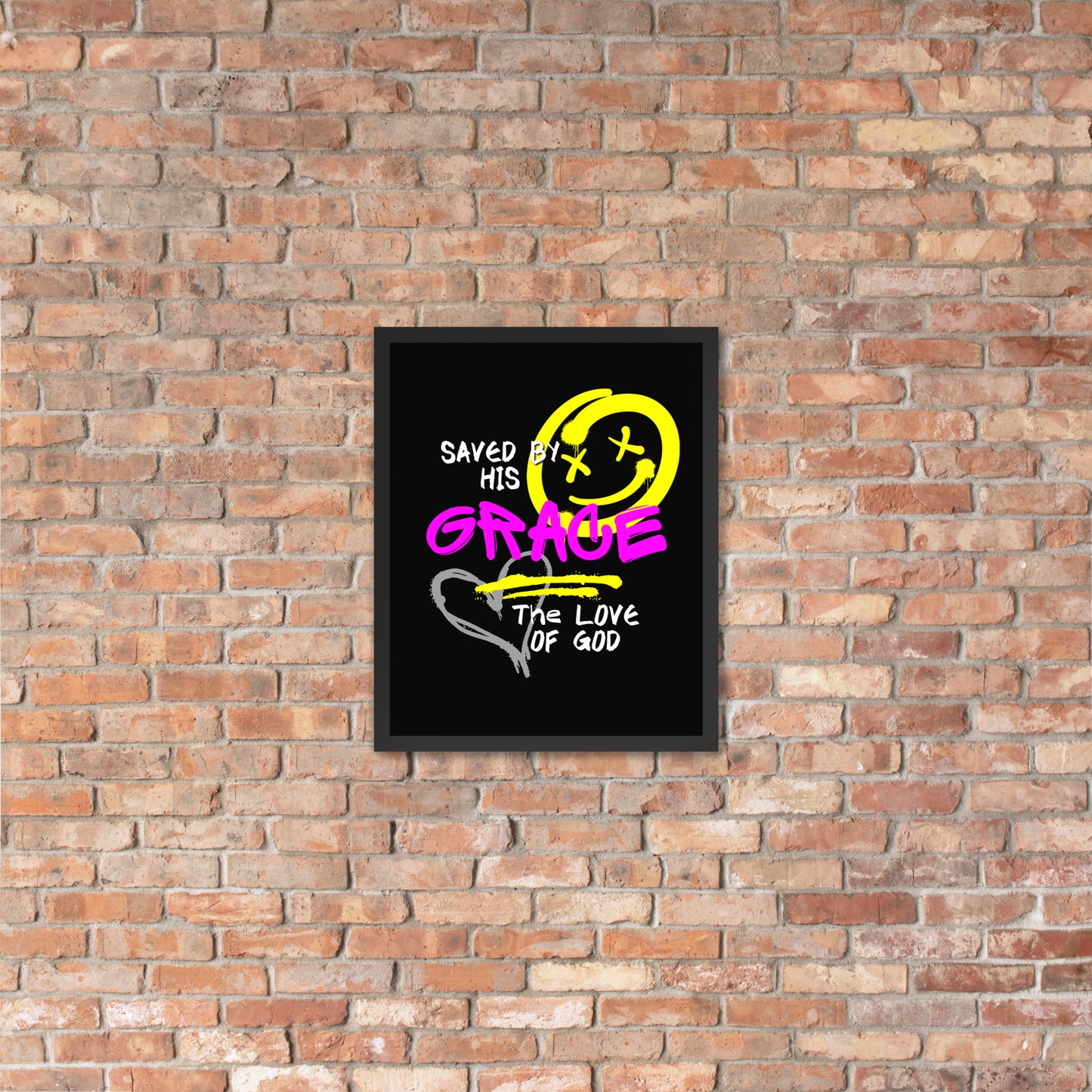 Saved by His Grace Poster – 16×20 Framed Wall Art