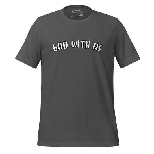 God With Us Gray Tee – Isaiah 7:14 Design