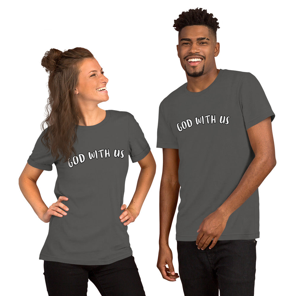 God With Us Gray Tee – Isaiah 7:14 Design