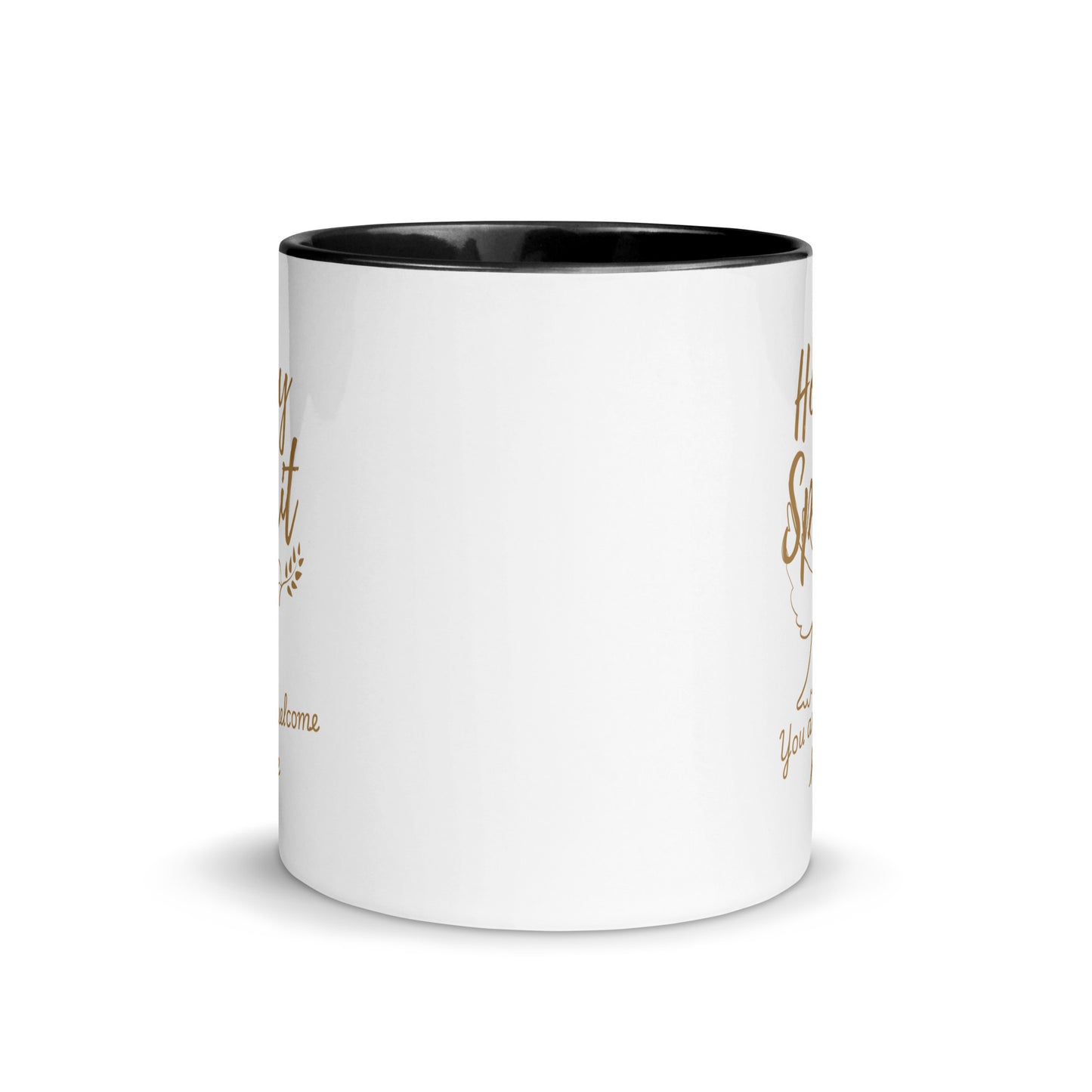holy spirit mug with gold print both sides