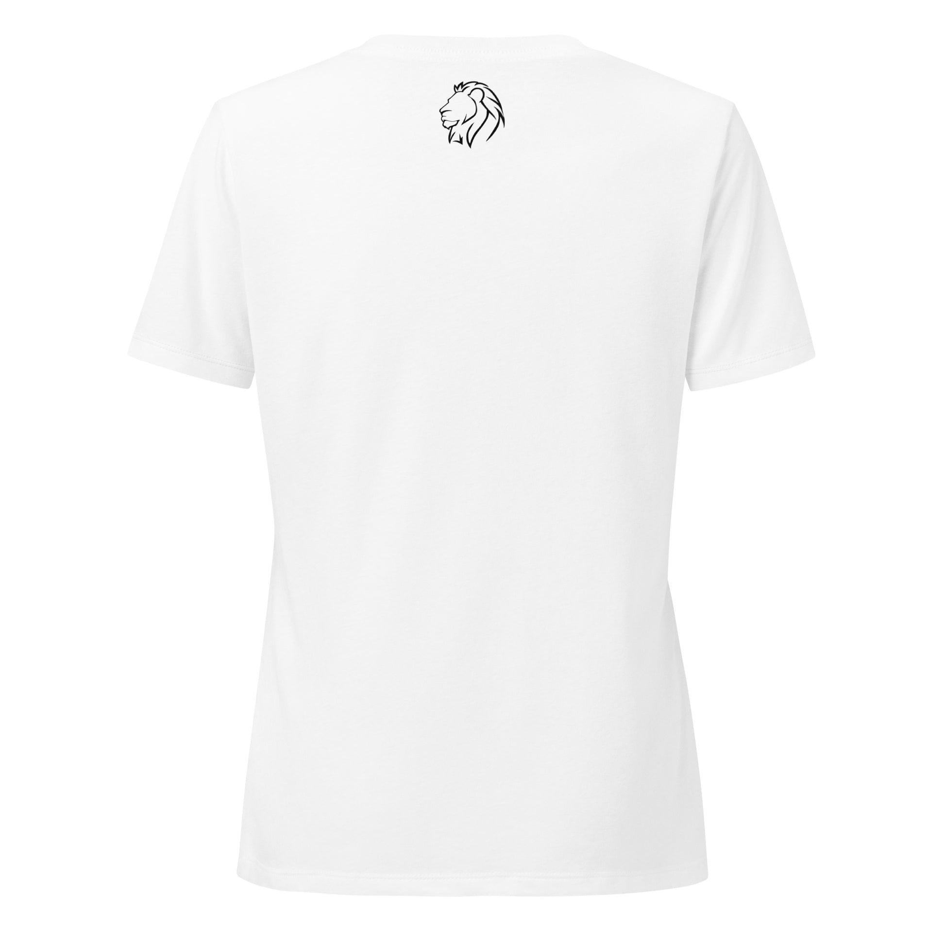 Back view of Women’s V-Neck showing Always Faithful logo