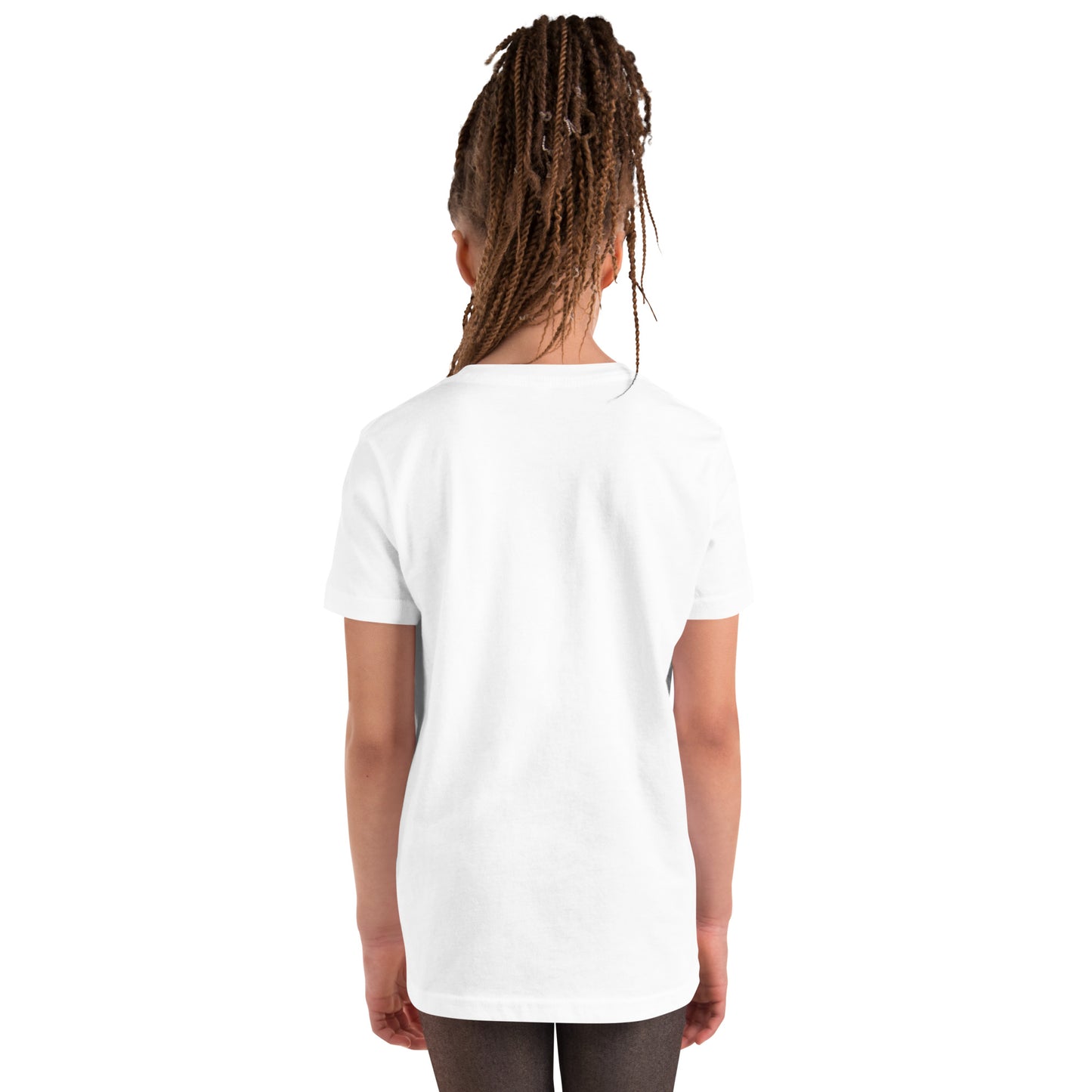 back view of plain white shirt