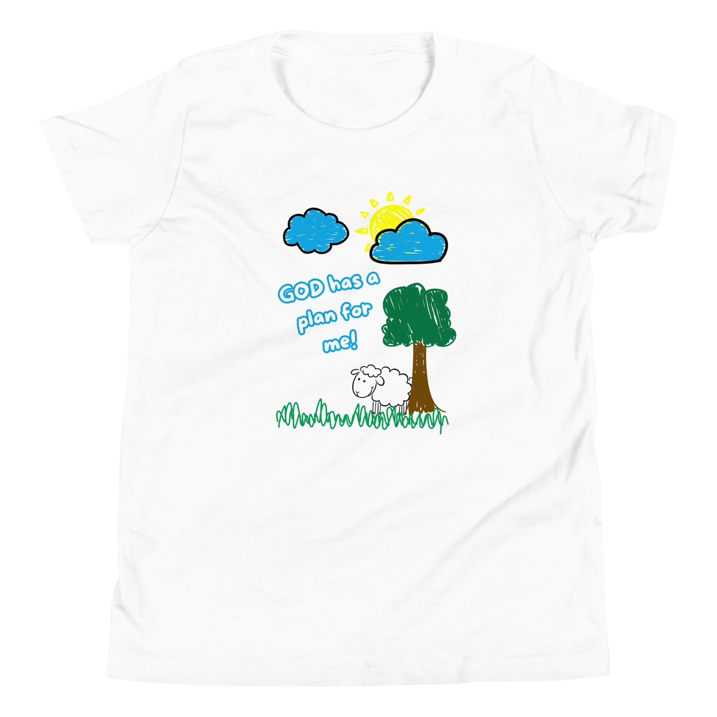 God Has A Plan Youth Tee - Blue