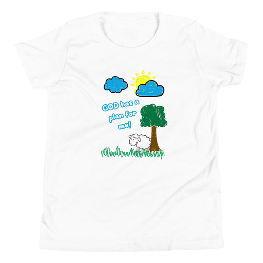 God Has A Plan Youth Tee - Blue